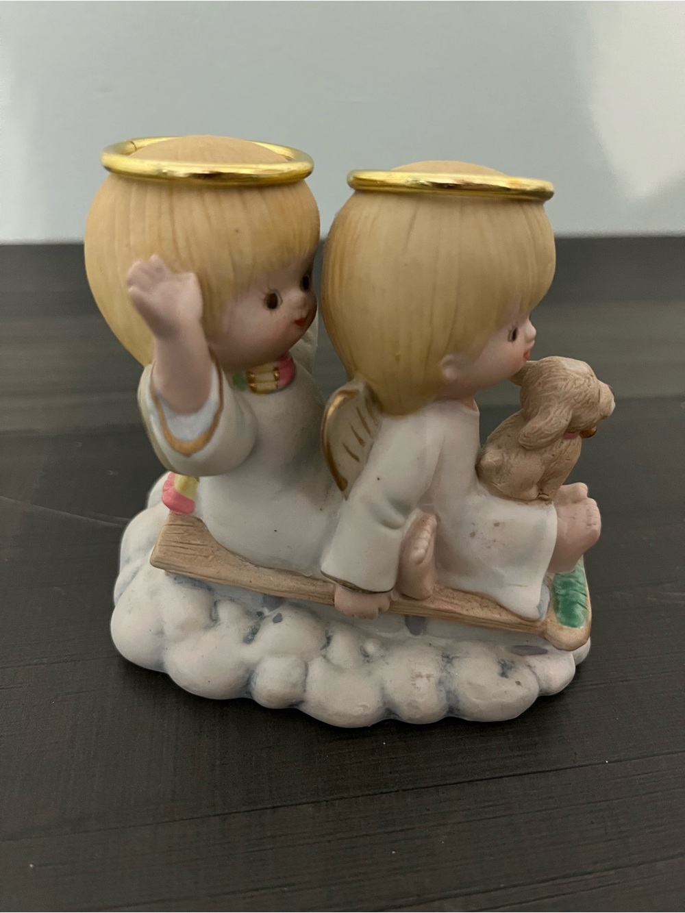 Blonde Angel Figurine- White and Gold
